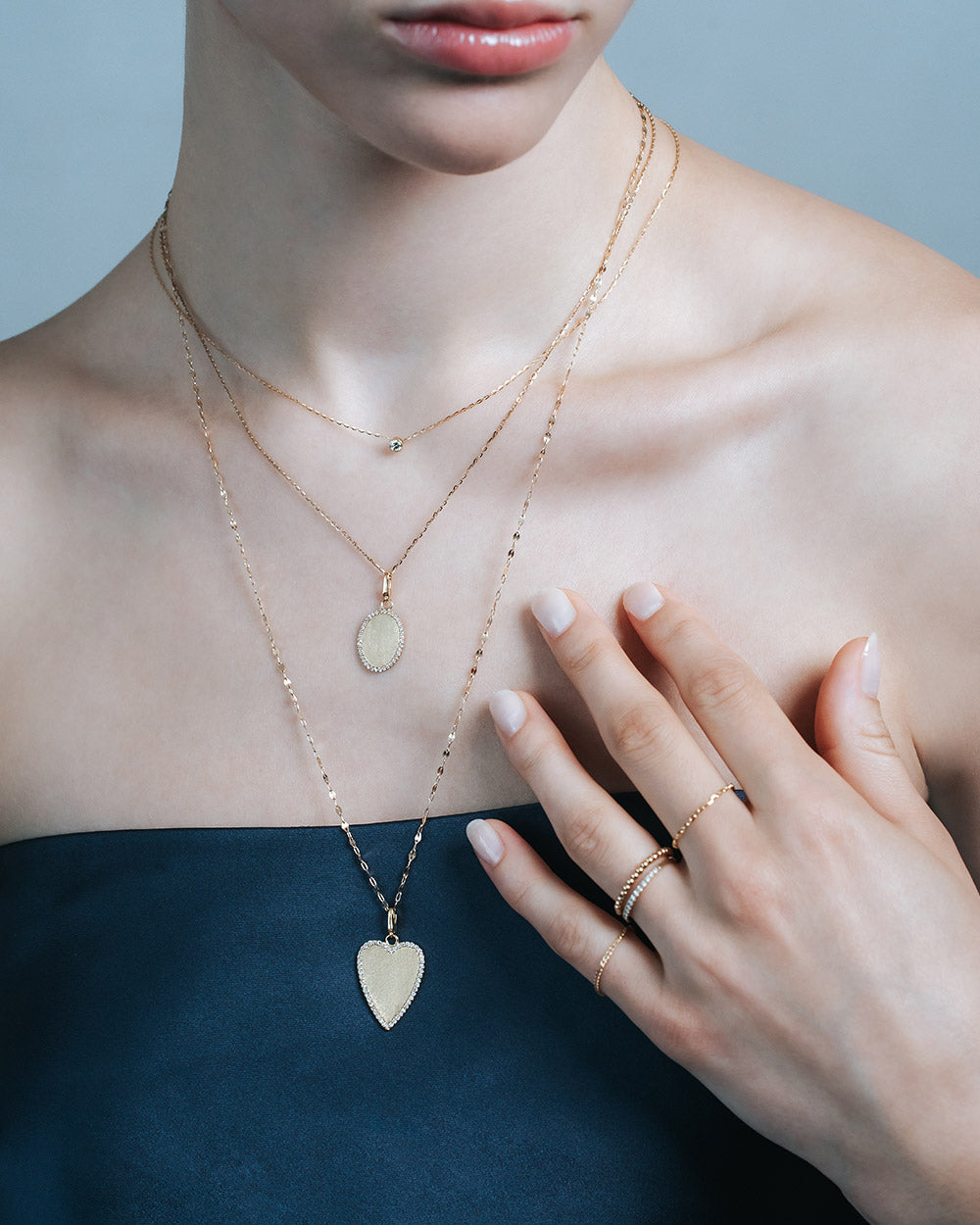 MIRROR CUT CHAIN NECKLACE 45CM - 写真4枚目