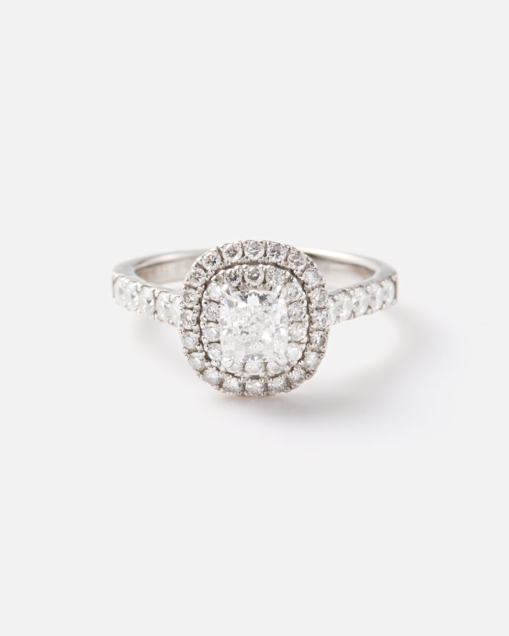 MAGNOLIA CUSHION CUT PAVE RING - 写真1枚目