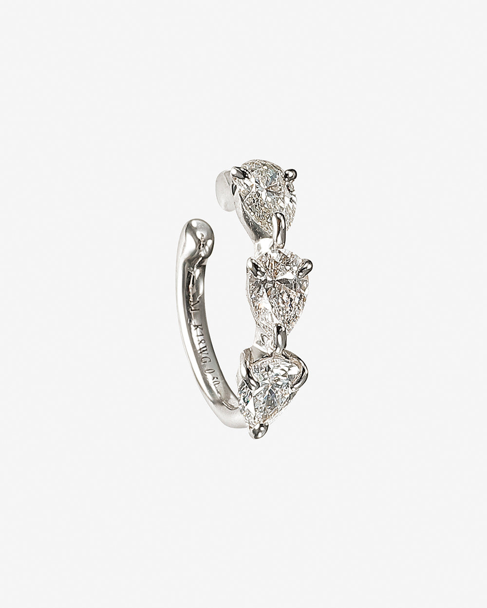 THREE PEAR-SHAPES DIAMONDS EAR CUFF　受注生産 - 写真1枚目