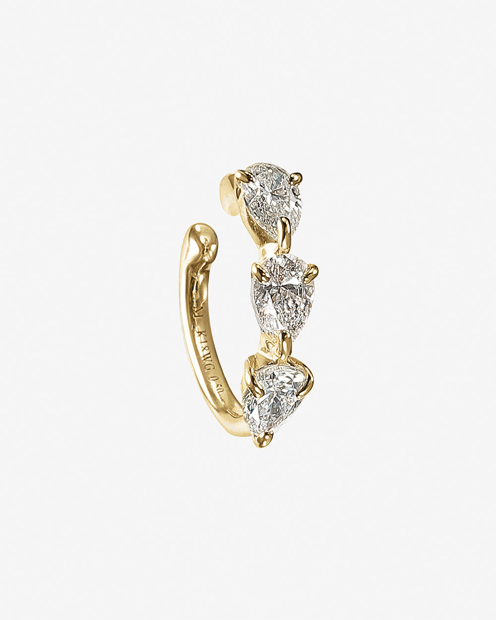 THREE PEAR-SHAPES DIAMONDS EAR CUFF　受注生産 - 写真2枚目