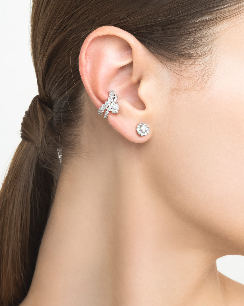 PEAR-SHAPE DIAMOND & CURVE LINE EAR CUFF　受注生産 - 写真10枚目