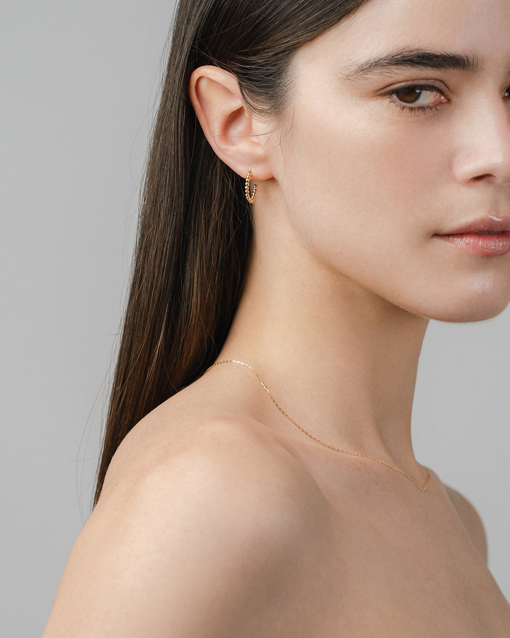 MIRROR CUT SKIN CHAIN NECKLACE - 写真4枚目