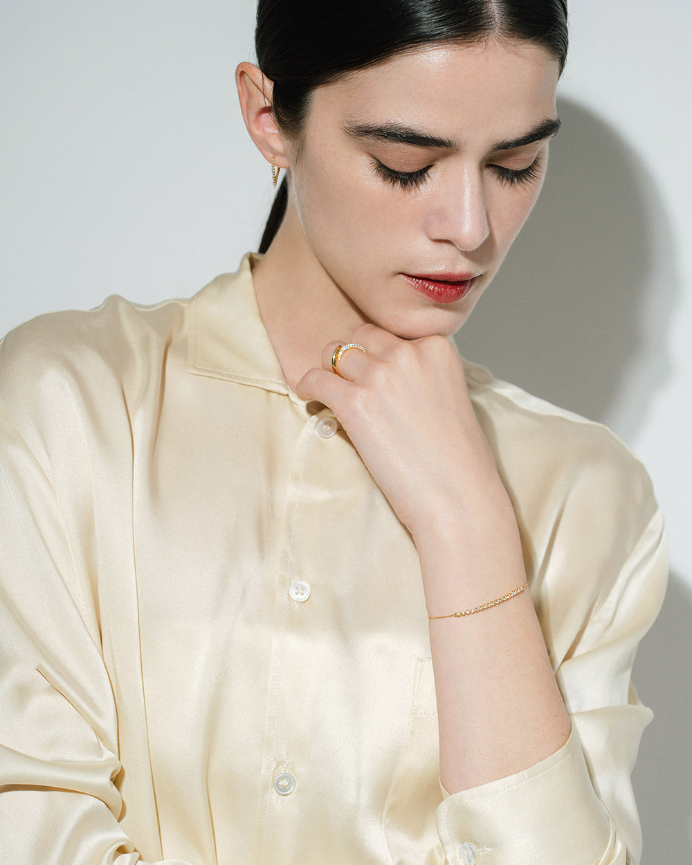 DAPHNE LONG NECKLACE WG 受注生産｜マグノリア・ホワイト ジュエリー