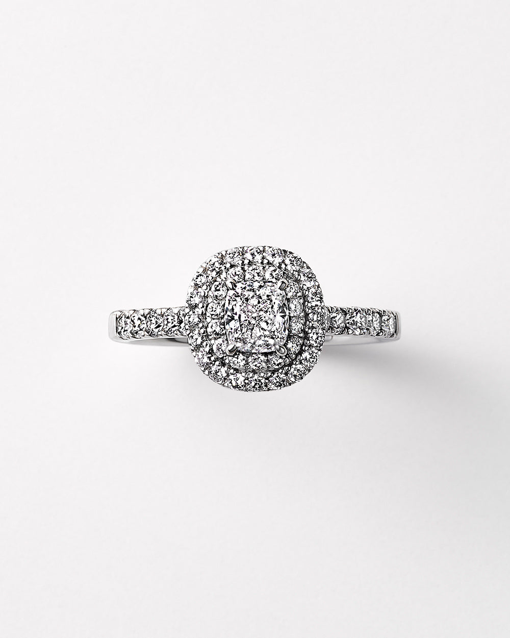 MAGNOLIA CUSHION CUT PAVE RING - 写真1枚目